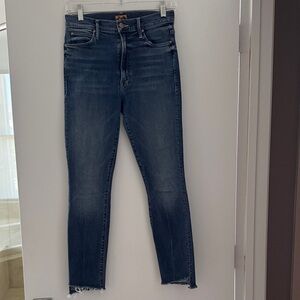 MOTHER Midnight Wash High-Rise Skinny Jeans